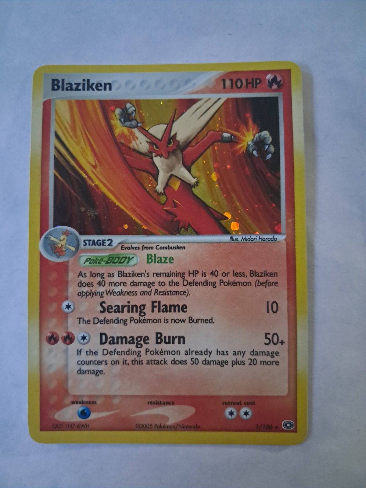 Blaziken 1 Emerald, Ophalen of Verzenden, Nieuw, Losse kaart, Foil