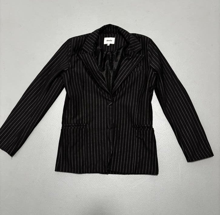 Grijze krijtstreep blazer Shoeby 146-152, Ophalen of Verzenden, Zo goed als nieuw, Meisje, Jas