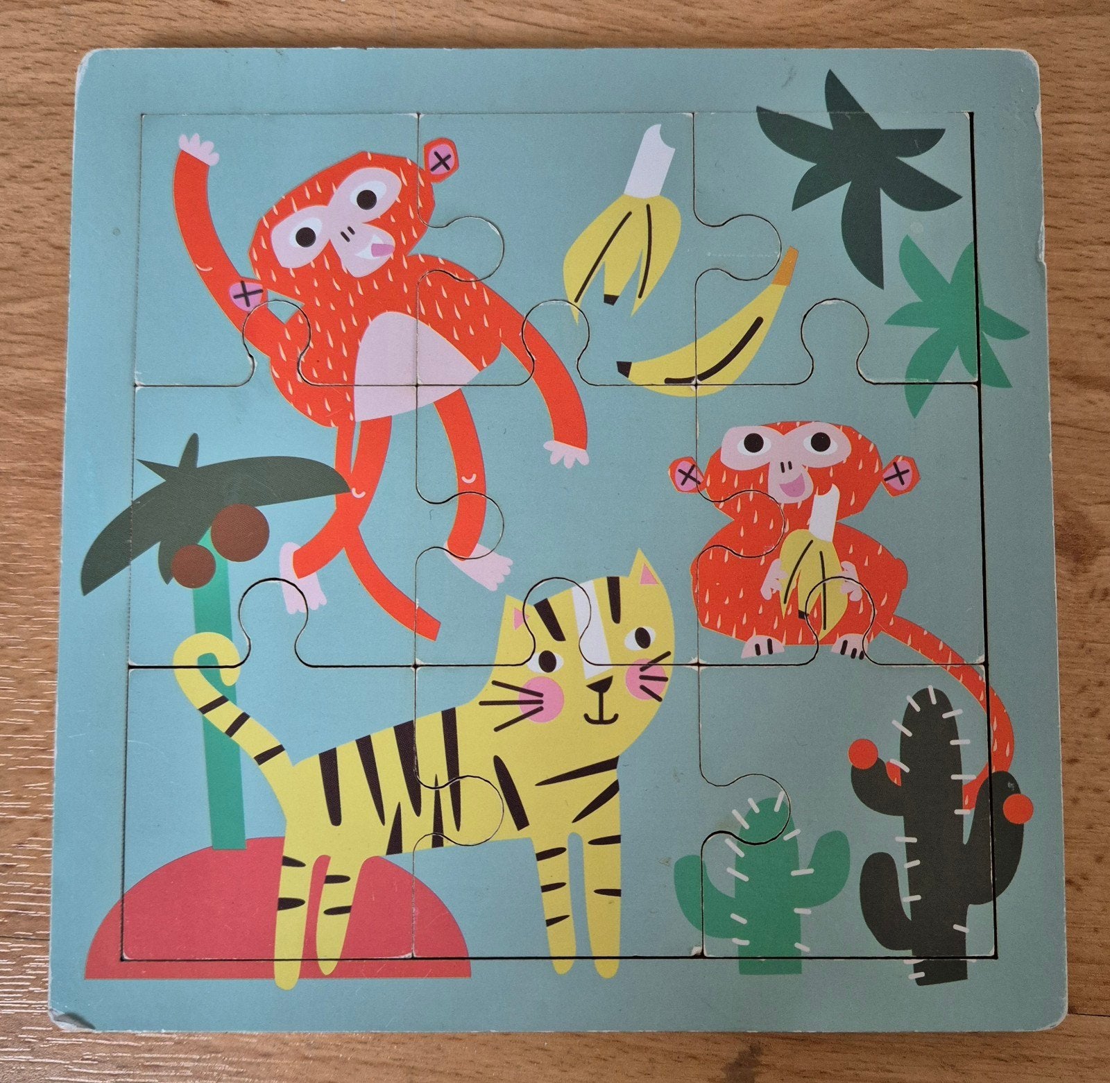 Hema houten jungle puzzel, 2 tot 4 jaar, Ophalen of Verzenden, Zo goed als nieuw, Van hout