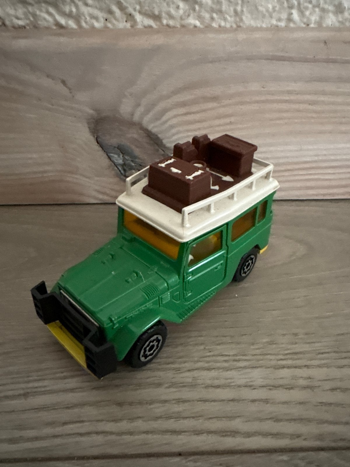 Majorette Toyota Land Cruiser 1:36 Groen met Dakrek, Ophalen of Verzenden, Gebruikt, Auto, Overige merken