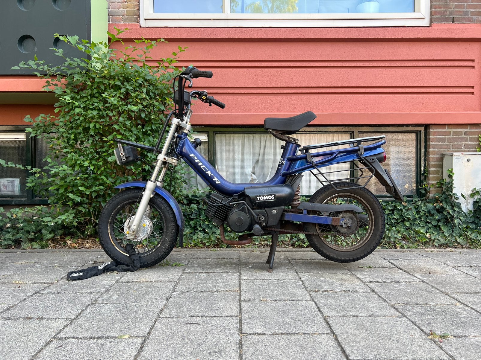 Tomos PACK’R, brommer blauw kenteken, opknapper, loopt niet., Ophalen, Gebruikt, Overige modellen, Maximaal 25 km/u