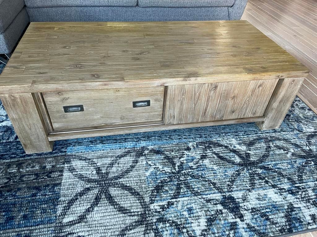 Salontafel/ Henders en Hazel/ Acaciahout., 100 tot 150 cm, Zo goed als nieuw, Minder dan 50 cm, Rechthoekig