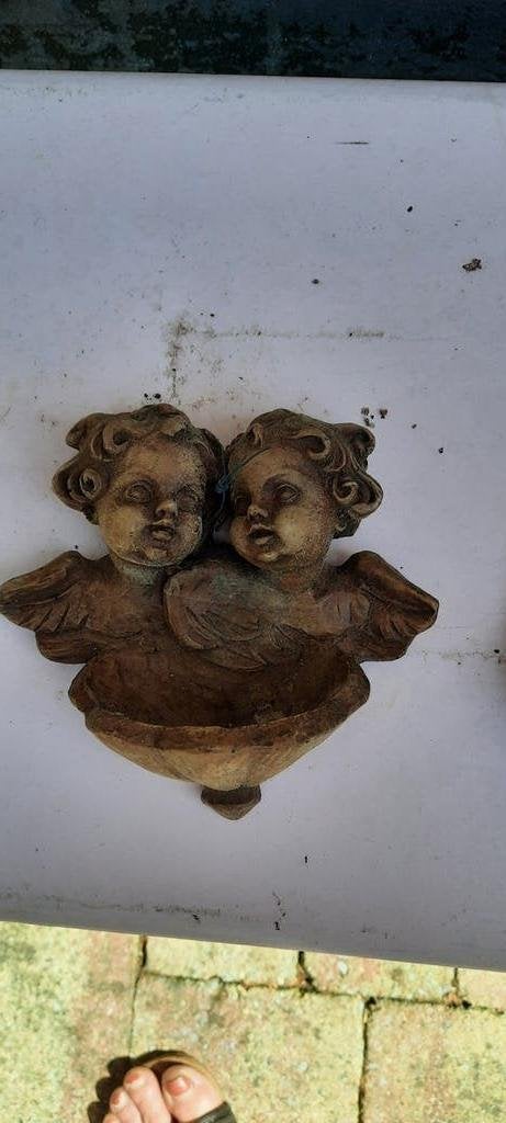 2 wijwater bakjes 2 verschillende, Antiek en Kunst, Ophalen of Verzenden