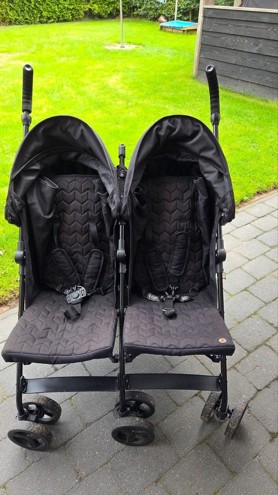 Duowagen / Tweelingbuggy met accessoires, Ophalen, Gebruikt, Overige merken, Zonnekap
