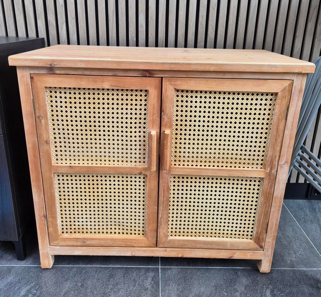 Webbing kast Bandung - naturel - 72x80.5x39 cm, Huis en Inrichting, Kasten | Overige, Ophalen, Zo goed als nieuw