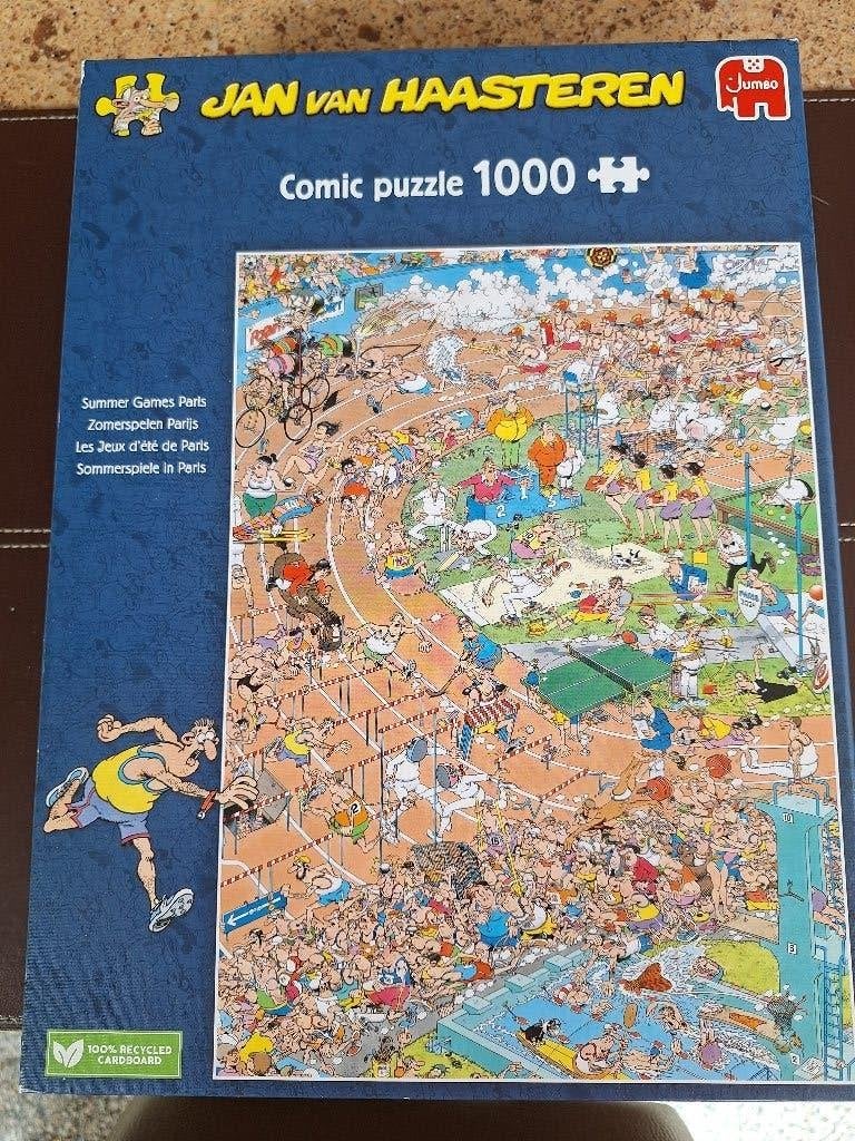 Jan van Haasteren puzzel.  "ZOMERSPELEN PARIJS", Ophalen of Verzenden, 500 t/m 1500 stukjes, Zo goed als nieuw, Legpuzzel