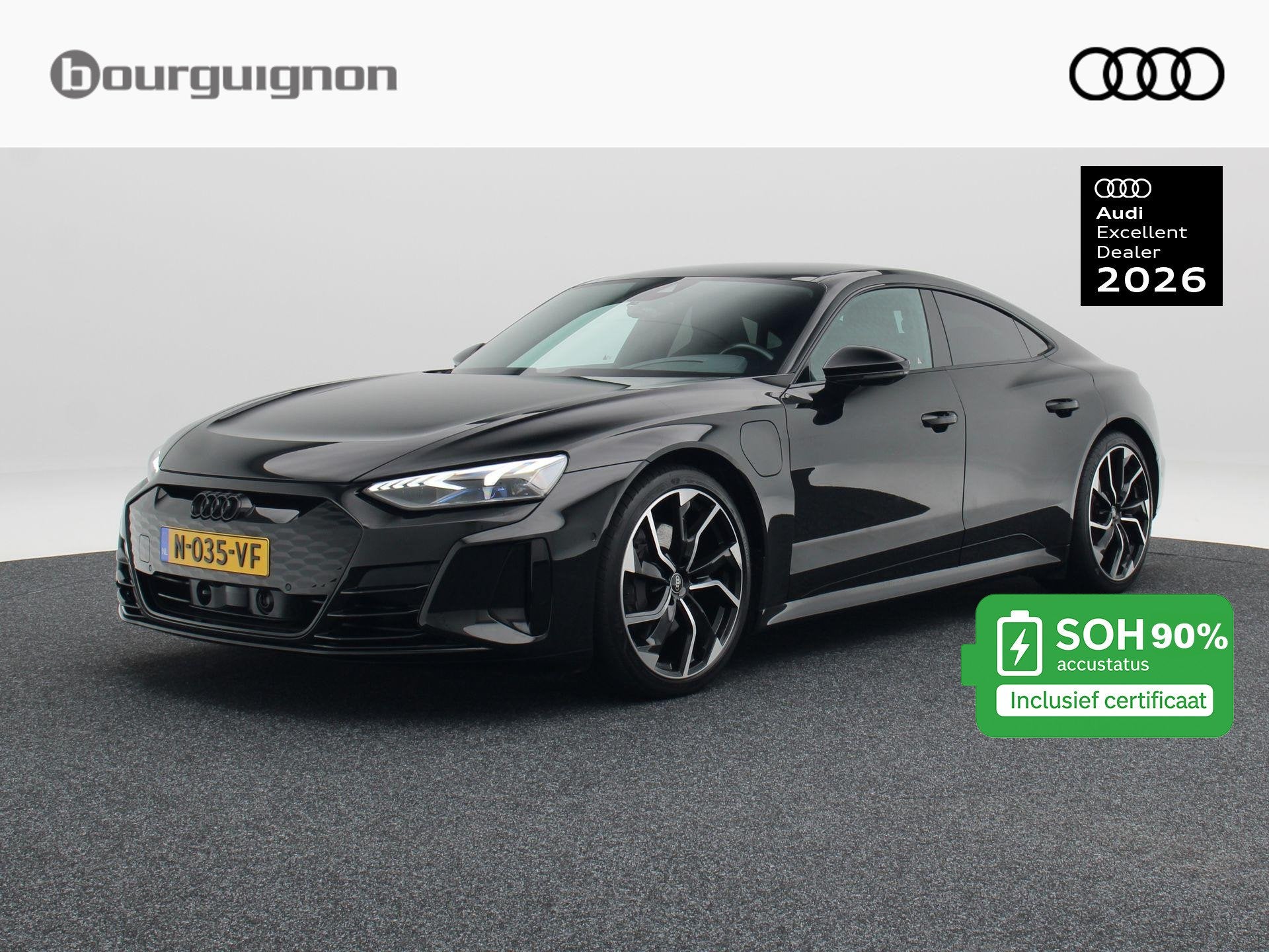 Audi e-tron GT edition ZERO Competition 93 kWh 476 Pk | 360, Auto's, Automaat, Dealer onderhouden, Verwarmde buitenspiegels, Zwart