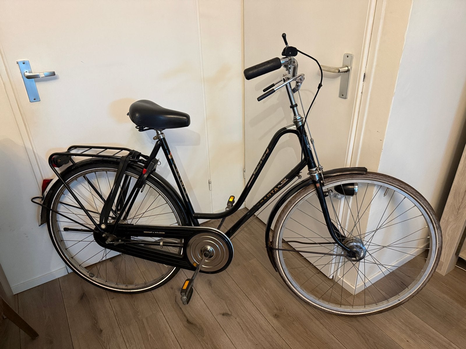 Sparta Transportfiets Dames - Zwart - Gebruikt, Terugtraprem, Sparta, Ophalen of Verzenden, 53 tot 56 cm
