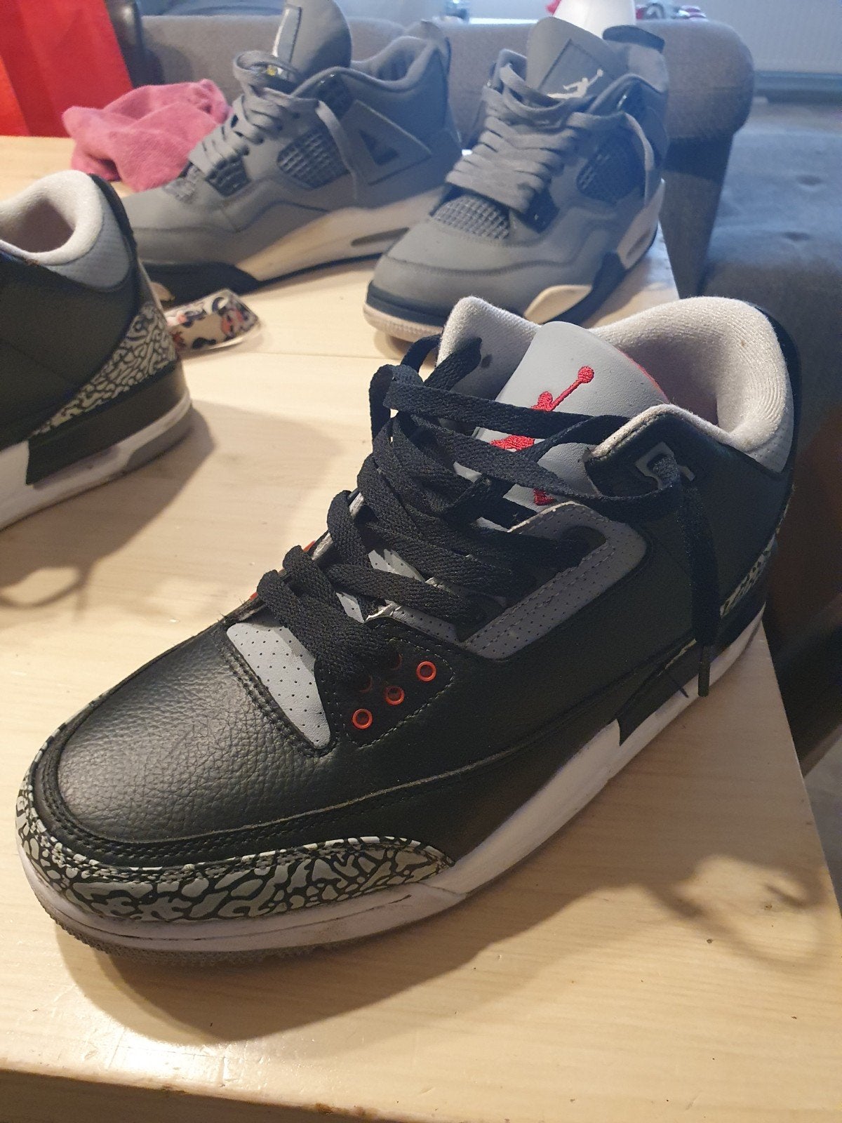 Air Jordan 3 Retro "Black Cement" - Ophalen, Ophalen, Nike Jordan, Zwart, Sneakers of Gympen