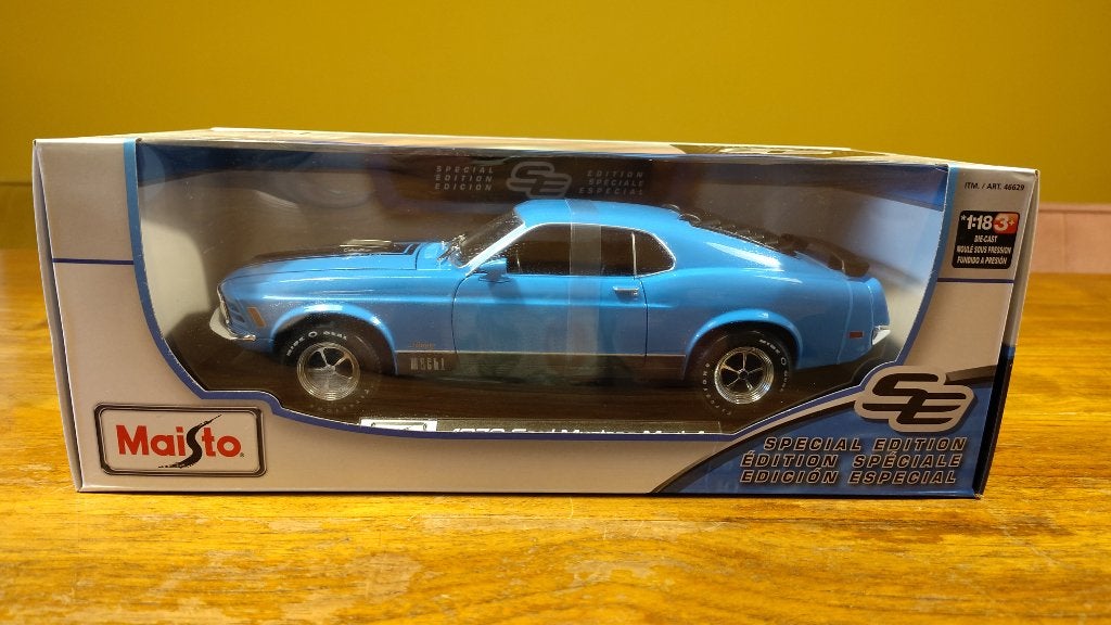 Ford Mustang Mach 1 1970 - 1:18 - Nieuw in de doos, Hobby en Vrije tijd, Ophalen of Verzenden, Nieuw, Auto, Maisto