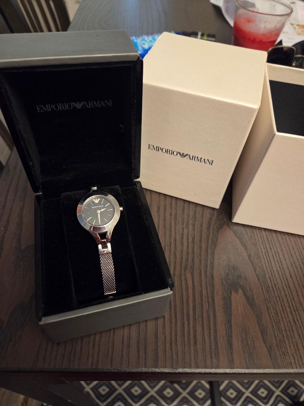 Emporio Armani  Chiara AR7328 met lichte gebruikerssporen, Overige merken, Staal, Gebruikt, Staal