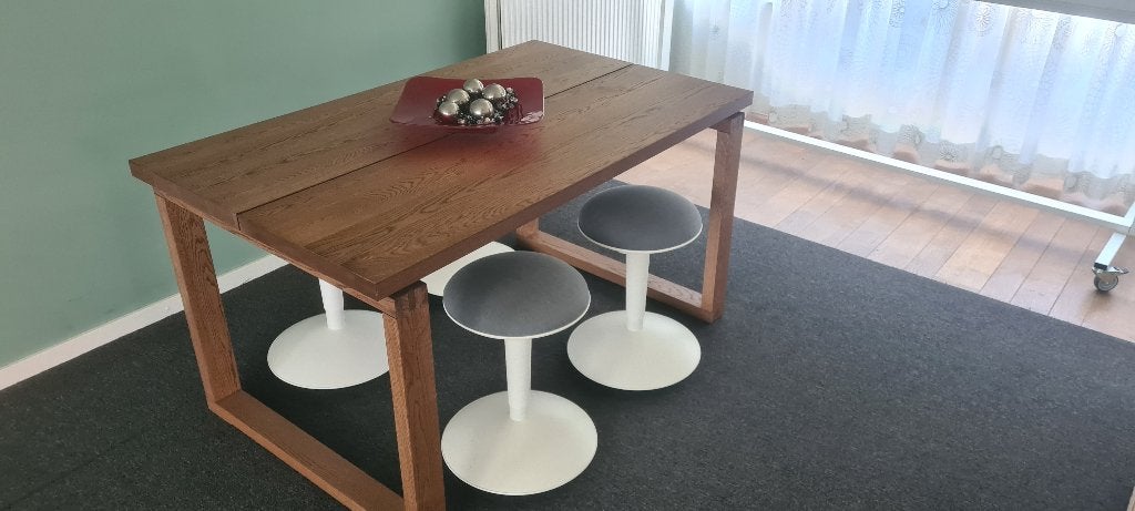 Eiken tafel, Ophalen, 100 tot 150 cm, Nieuw, 50 tot 100 cm
