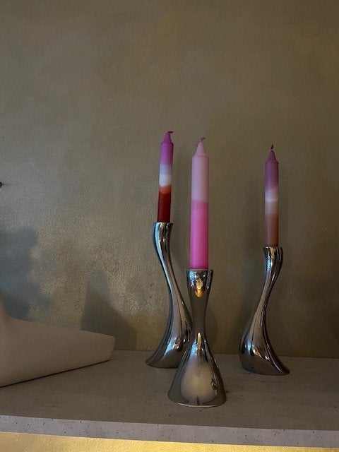 Design set Georg Jensen Cobra kandelaars, Ophalen, Zo goed als nieuw, Metaal, Kandelaar