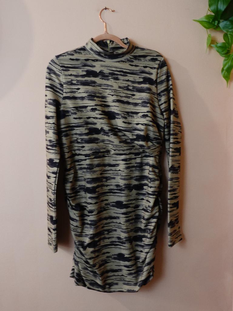 LeGer By Lena Gercke Mesh Jurk Met Abstracte Print 42 / XL, LeGer, Zwart, Maat 42/44 (L), Ophalen of Verzenden