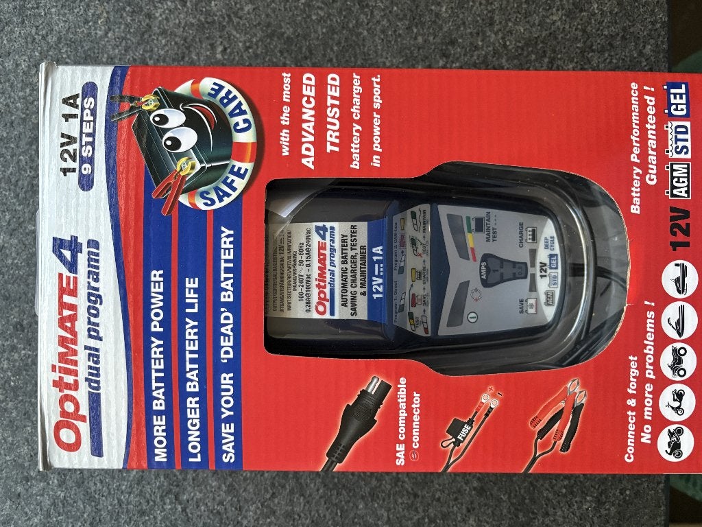 Acculader Optimate 4, Ophalen of Verzenden, Gebruikt