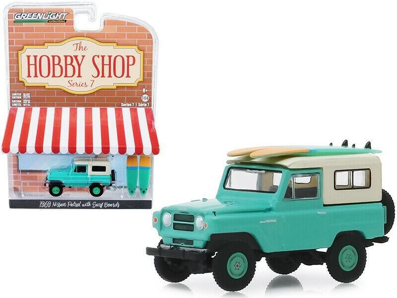 1969 Nissan Patrol van Greenlight 1/64 met surfplanken, Ophalen of Verzenden, Nieuw, Auto