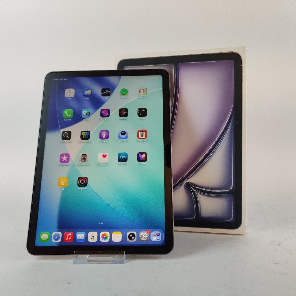Apple iPad Air 11-inch 2025 M3 128gb + garantie tot 27-02-28, Computers en Software, Apple iPads, Zwart, Apple iPad Air, 11 inch