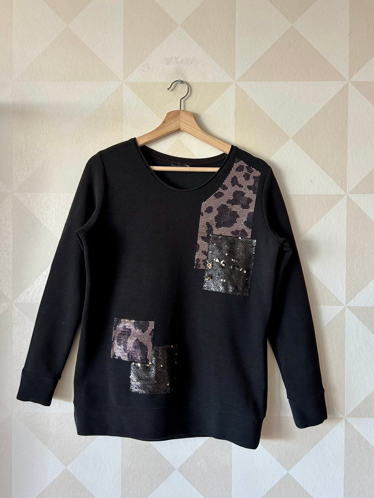 Rabe trui zwart zilver paillet L/40 zgan, Kleding | Dames, Truien en Vesten, Ophalen of Verzenden, Zo goed als nieuw, Maat 42/44 (L)