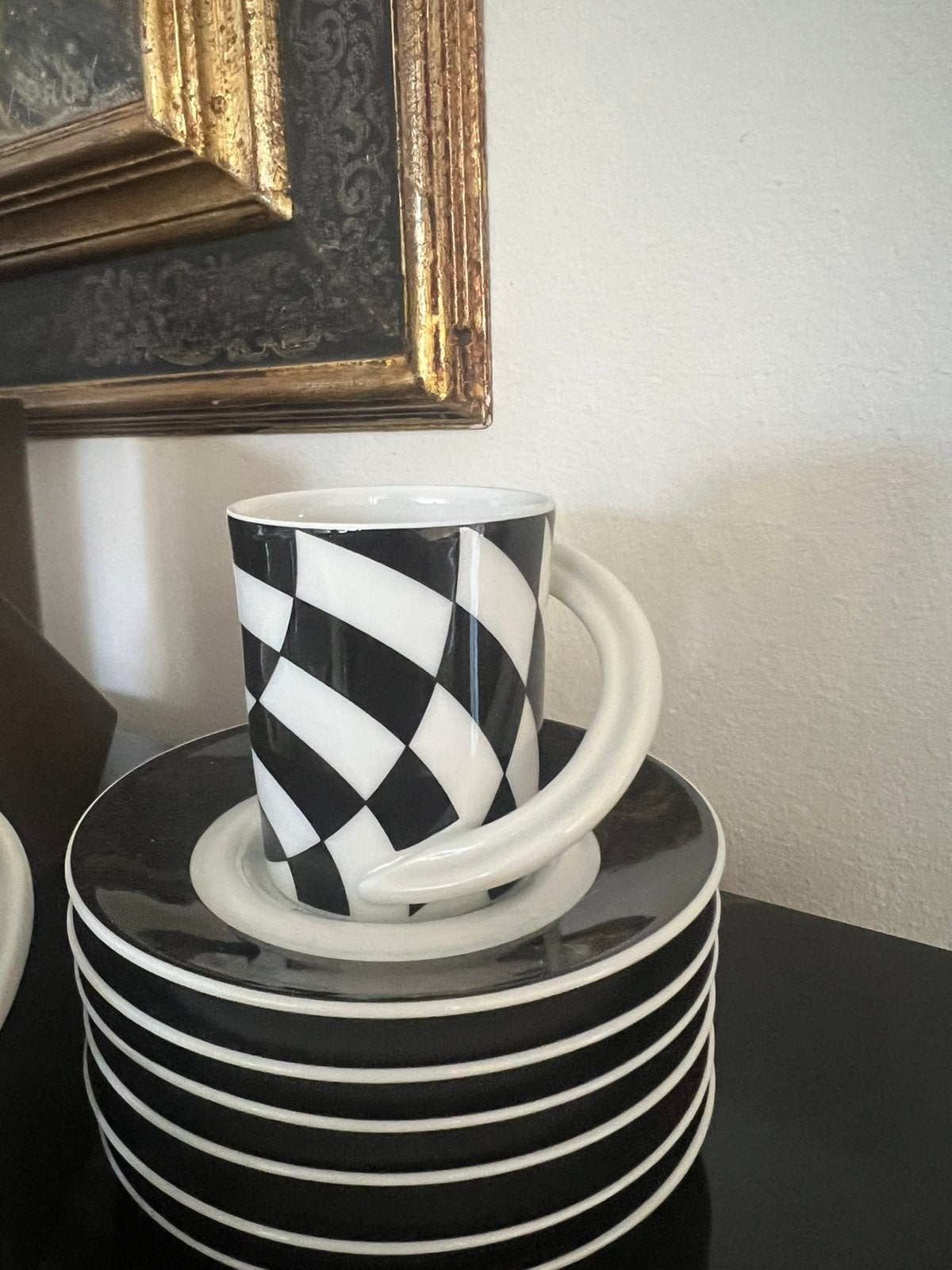 Zes puntgave design espressokopjes van Rosenthal, Ophalen, Overige merken, Vintage, Zo goed als nieuw