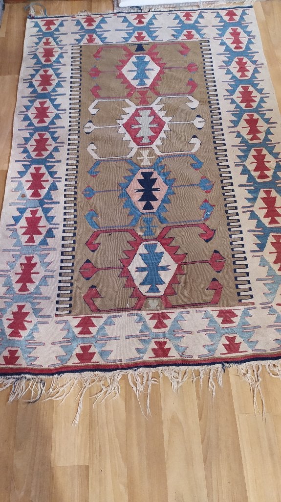 Turkse Kelim, Gebruikt, Rechthoekig, 50 tot 100 cm, Ophalen of Verzenden