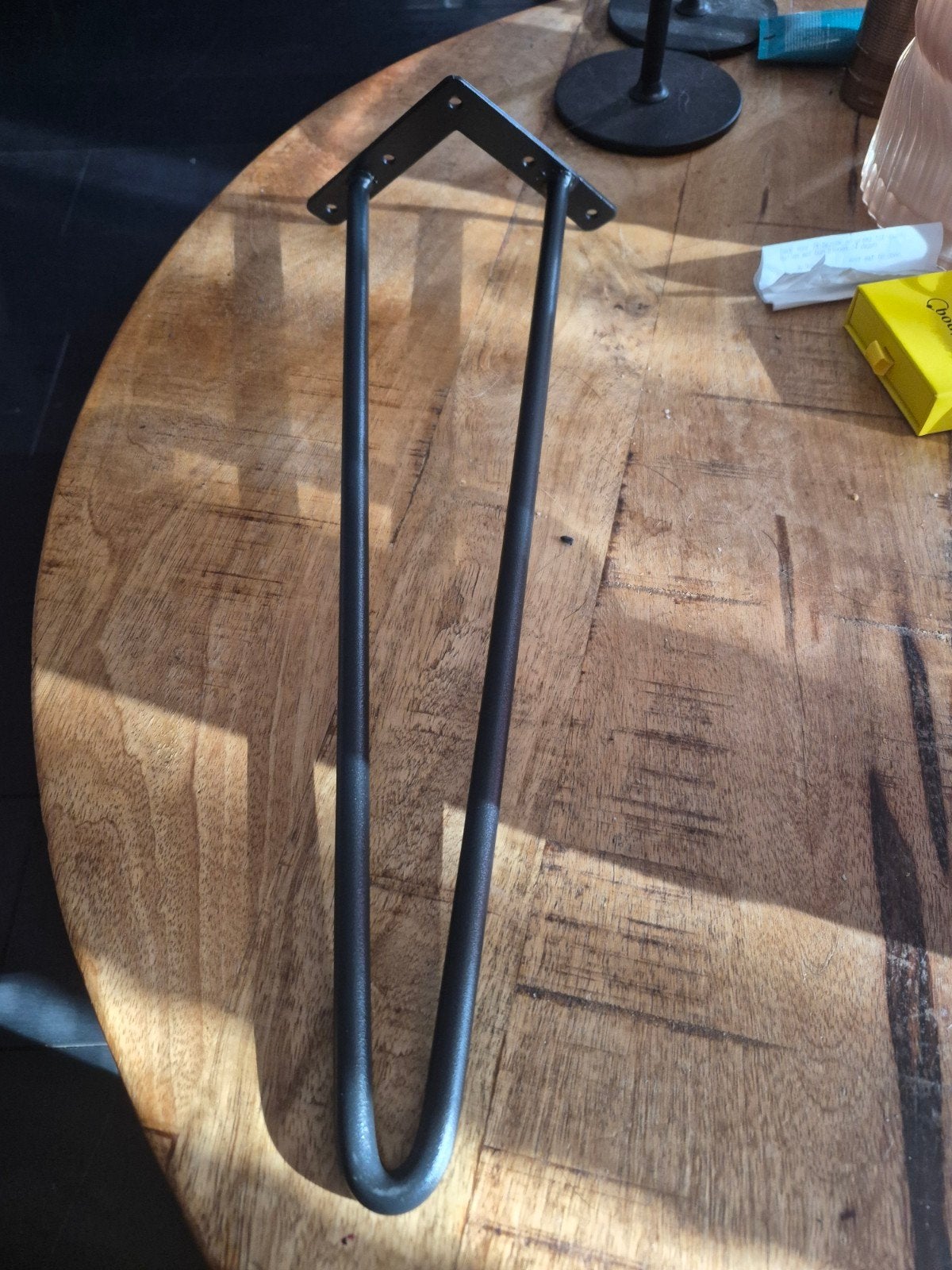 Set van 4 zwarte hairpin tafelpoten (40 cm), Tafelpoot, Nieuw, Minder dan 50 cm, Ophalen of Verzenden