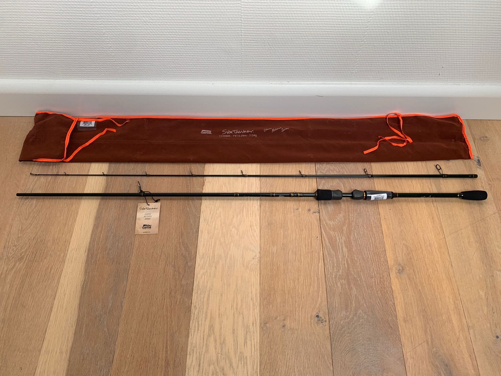 Nieuwe Abu Garcia Svartzonker spinhengel, 2.29m & 7-24 gr, Abu garcia, Werphengel, Nieuw, Ophalen of Verzenden