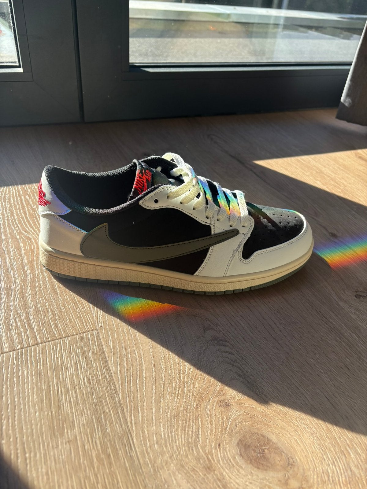 Travis Scott Olive Green, Kleding | Heren, Verzenden, Wit, Nieuw, Sneakers of Gympen