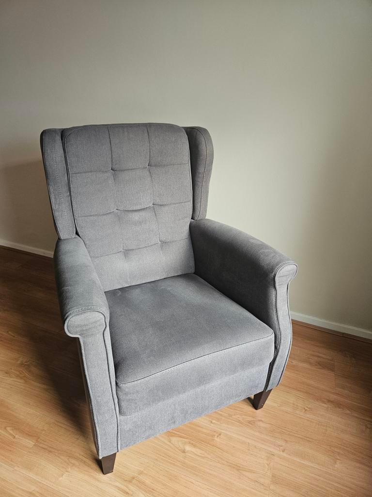 Luxe comfortabele fauteuil relaxstoel, Ophalen, 75 tot 100 cm, Zo goed als nieuw, Stof