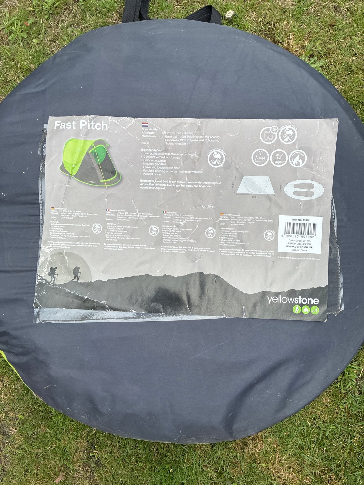 Yellowstone Fast Pitch Pop-up Tent - Snel Opzetbaar, Ophalen of Verzenden, Zo goed als nieuw, Tot en met 2