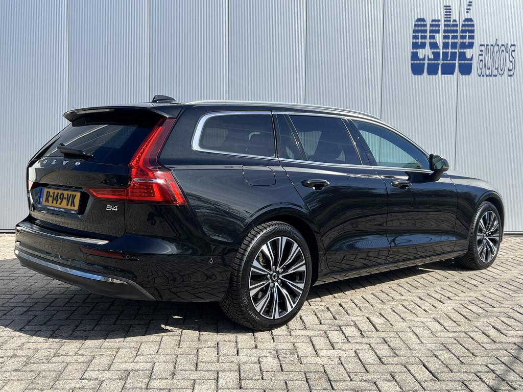 Volvo V60 2.0 B4 Plus Bright Navi Trekhaak Contourstoelen 36, Auto's, 4 cilinders, 1634 kg, Leder en Stof, Zwart