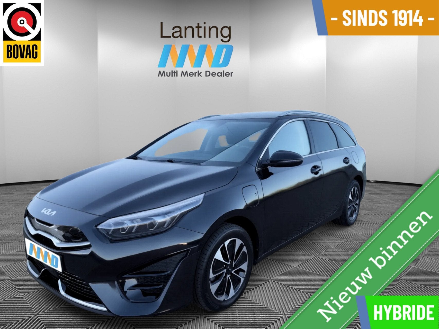 Kia Ceed Sportswagon 1.6 GDI PHEV DynamicPlusLine Automaat, Stof, Gebruikt, Met garantie (alle), Zwart