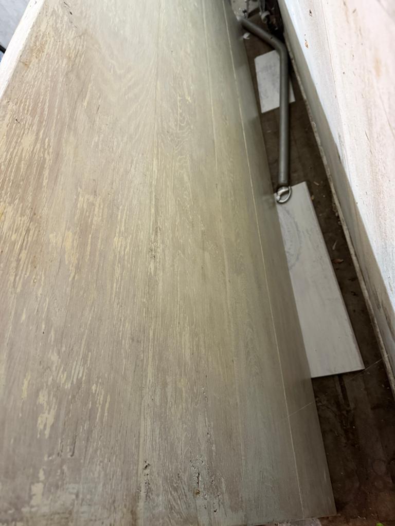 Massieve eettafel whitewash, Ophalen, Eikenhout, 200 cm of meer, 50 tot 100 cm