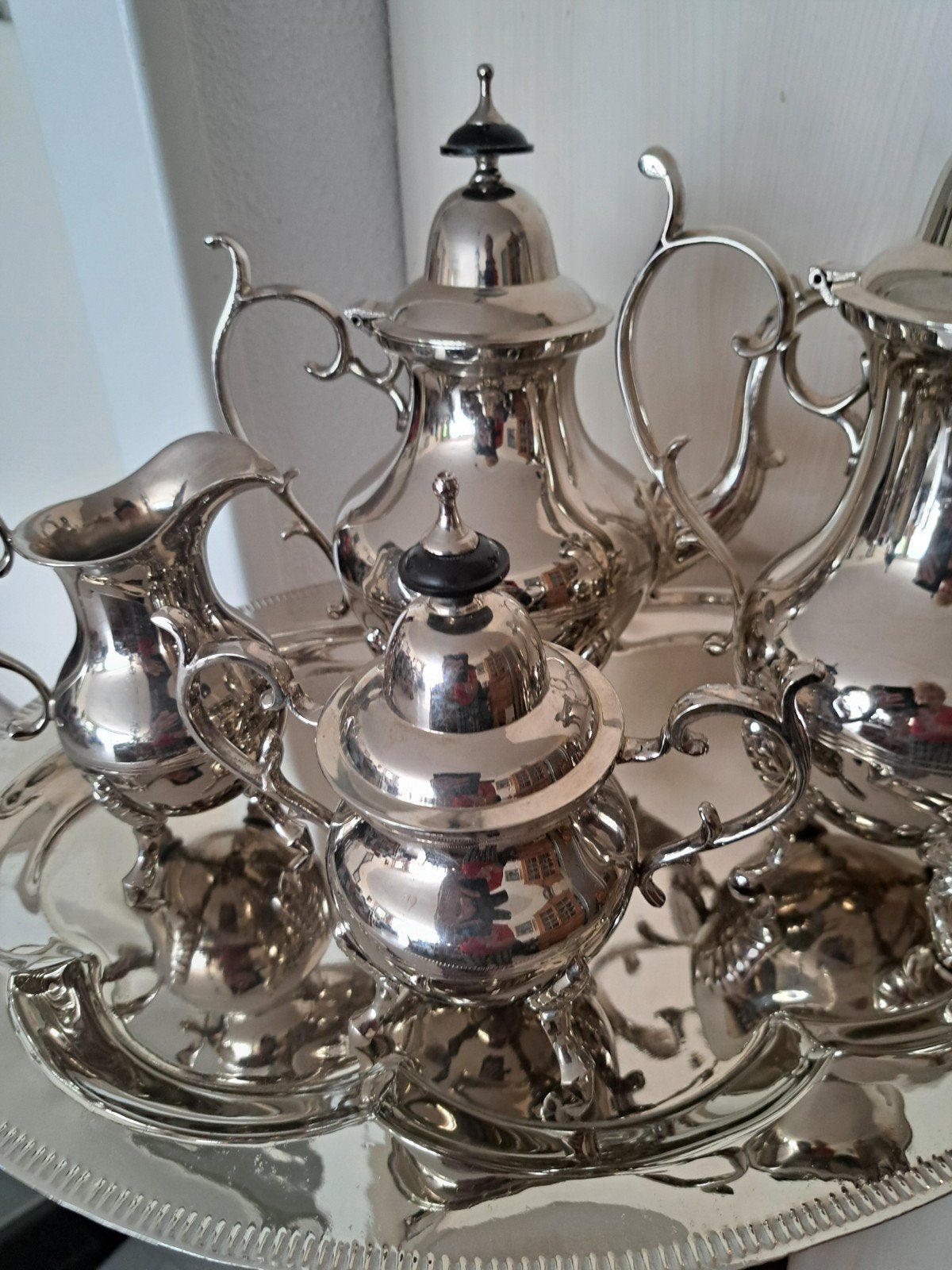 Mooi verzilverd koffie en thee servies, Ophalen of Verzenden, Overige materialen, Overige stijlen, Overige typen