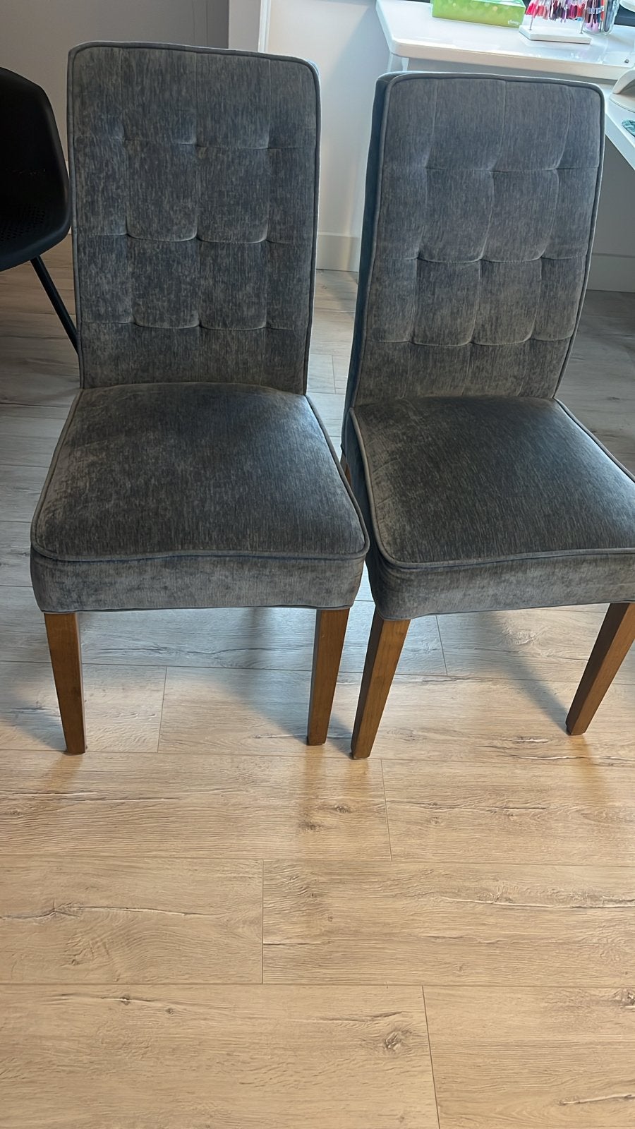 2 Riviera Maison eetkamerstoelen, Huis en Inrichting, Ophalen, Gebruikt, Twee, Blauw