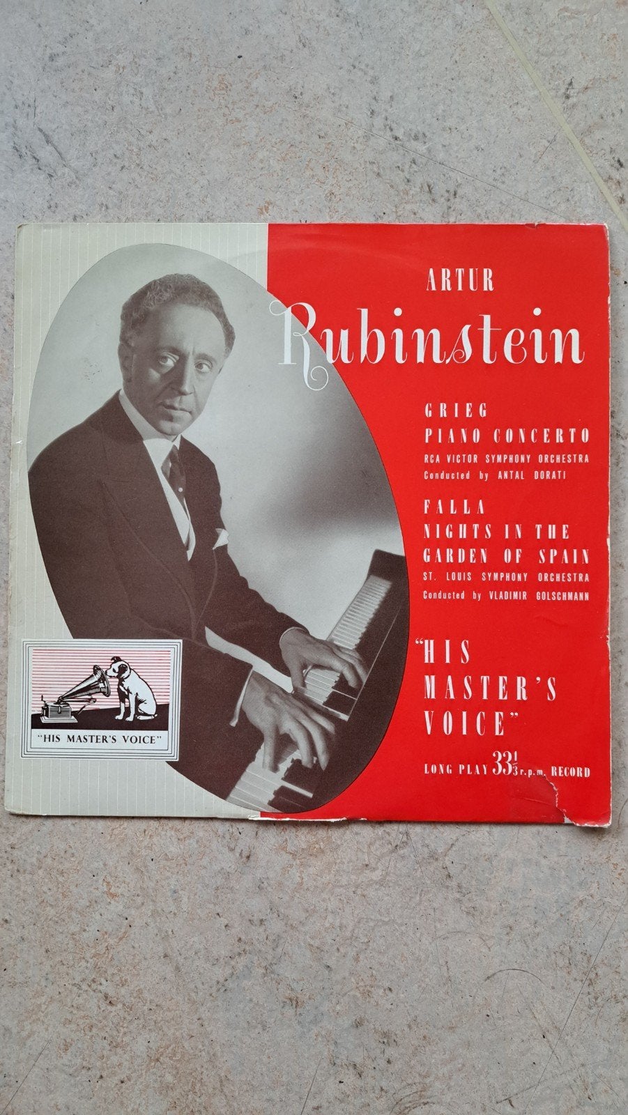 EMI His Master's Voice LP - Grieg & Falla - Artur Rubinstein, Ophalen of Verzenden