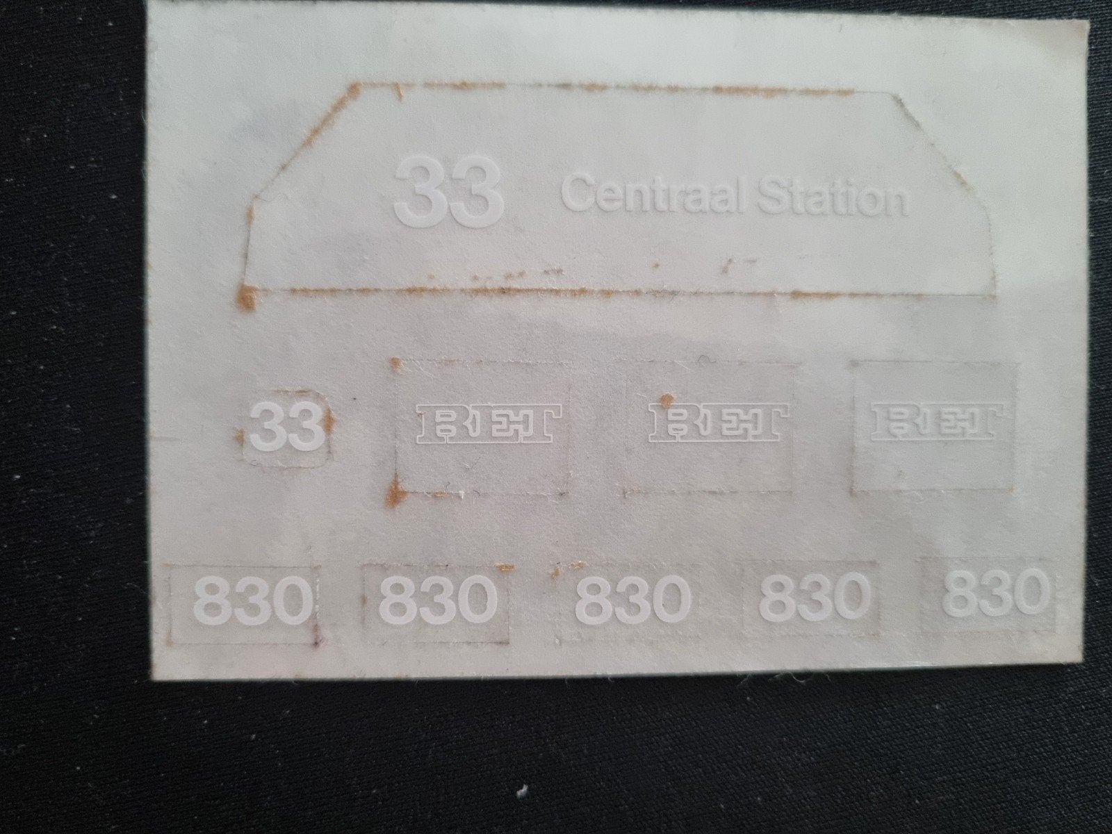 Stickers voor RET modelbus lijn 33., Ophalen of Verzenden, Nieuw, Overige typen