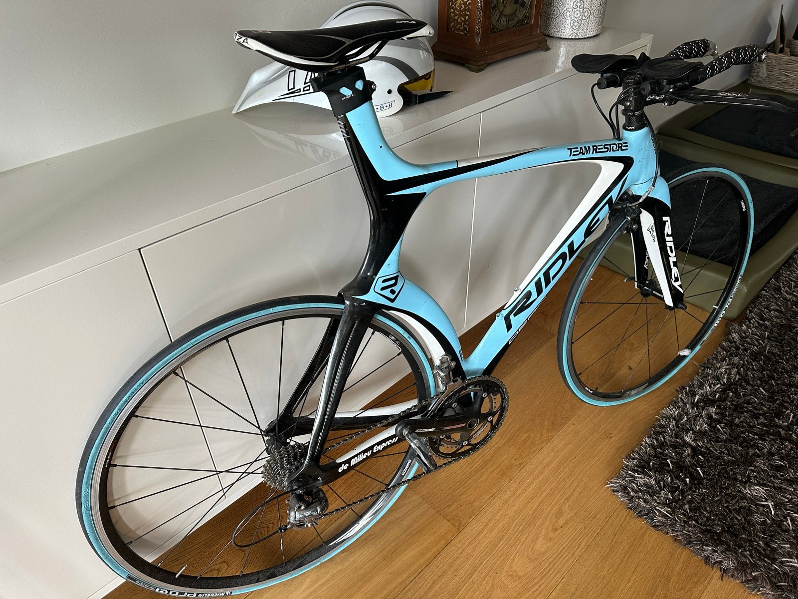 Ridley tijdritfiets met carbon ligstuur - Complete fiets, 28 inch, Gebruikt, Carbon, Meer dan 20 versnellingen