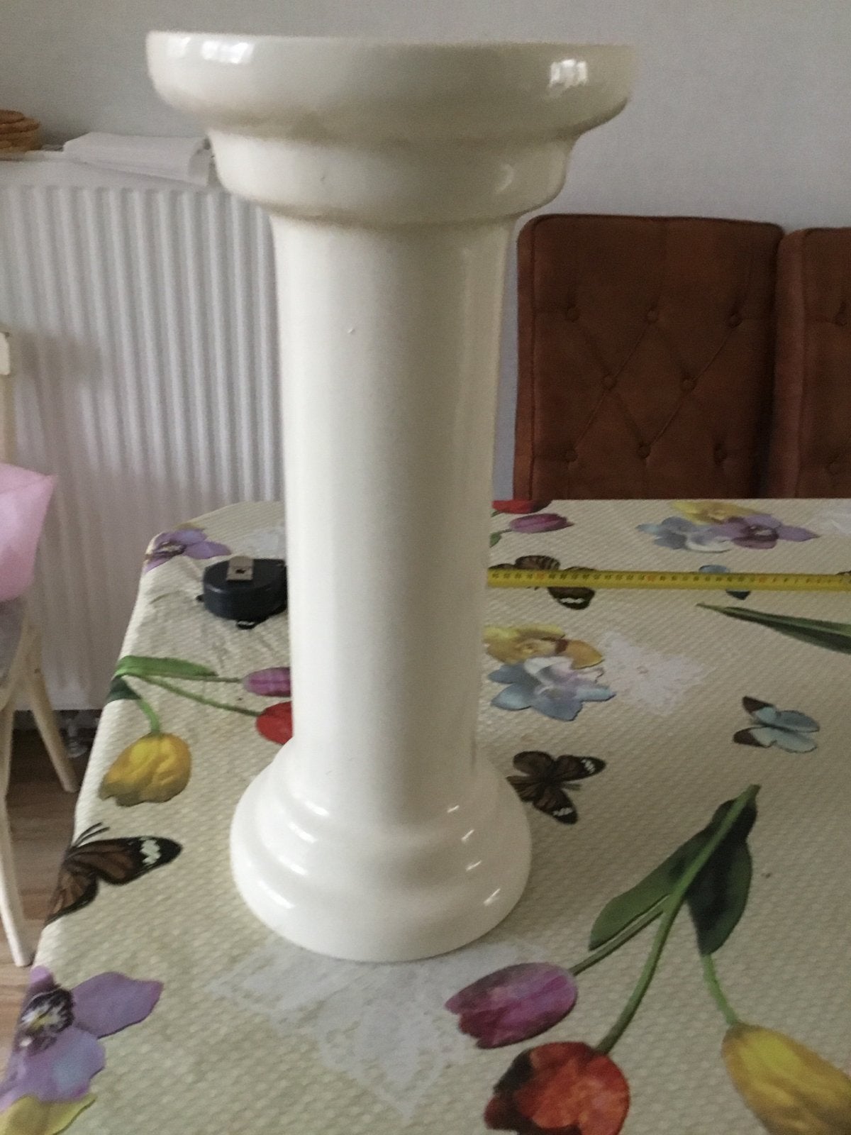 Decoratieve witte zuil/sokkel, Ophalen