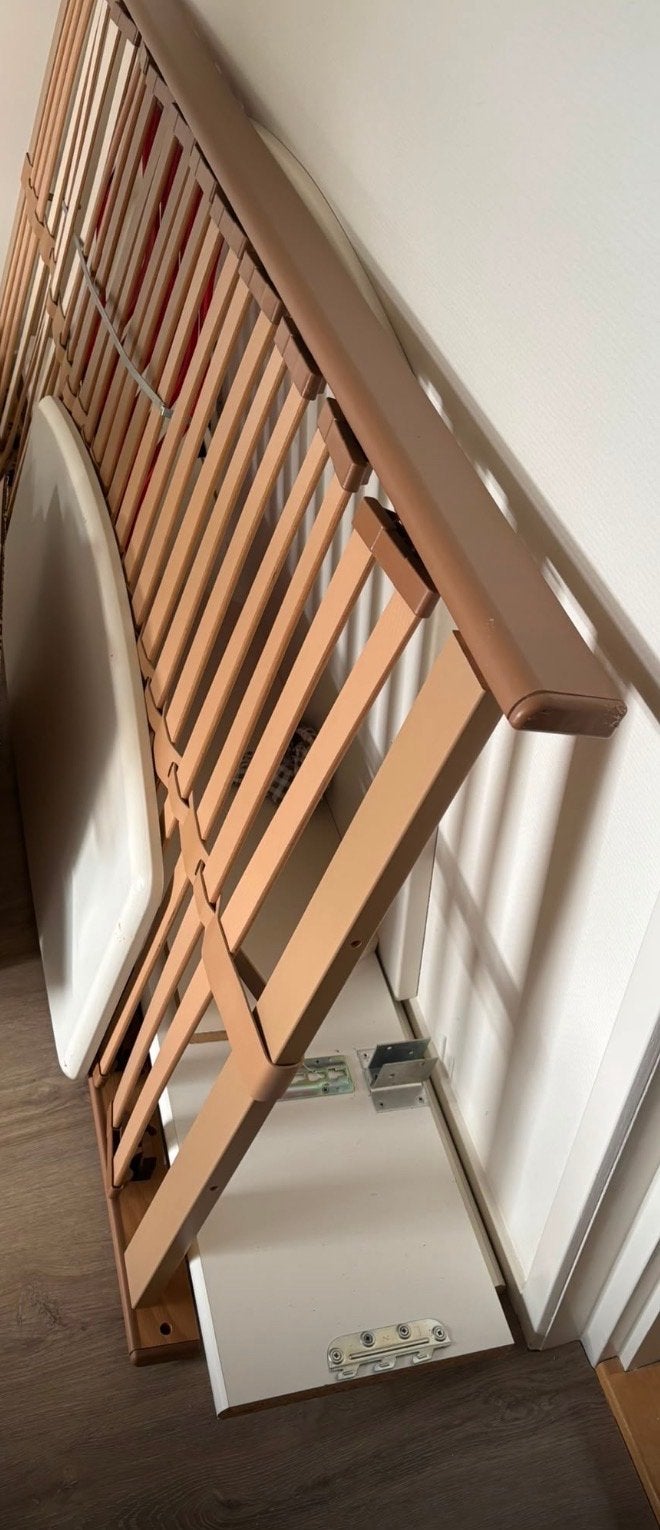 Eenpersoons wit bed 90x2.00 met lattenbodem en matras, Ophalen, Gebruikt, 90 cm, Eenpersoons