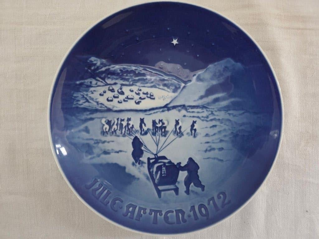 Delftsblauw wandbordje Groenland 1972 (Bing & Gröndahl), Antiek en Kunst, Antiek | Wandborden en Tegels, Ophalen of Verzenden