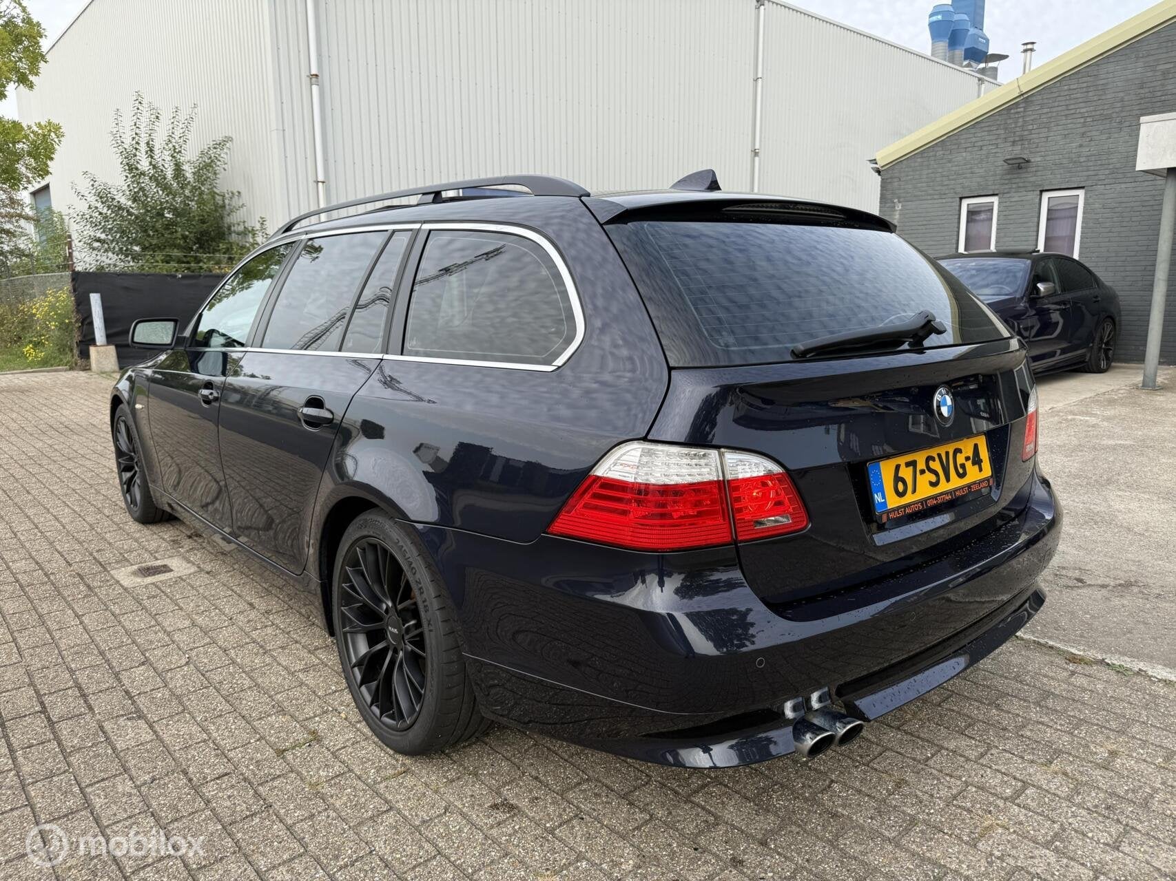 BMW 5-serie Touring 525i 3.0 High Exe Automaat 2008 Panorama, Auto's, Achterwielaandrijving, Gebruikt, Zwart, 2000 kg