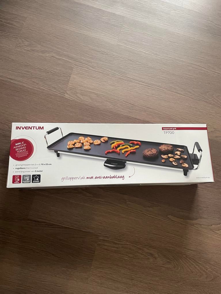 Inventum Teppanyaki grill TP700 nieuw in doos, Witgoed en Apparatuur, Grillplaten, Ophalen of Verzenden, Nieuw, Tafelgrill