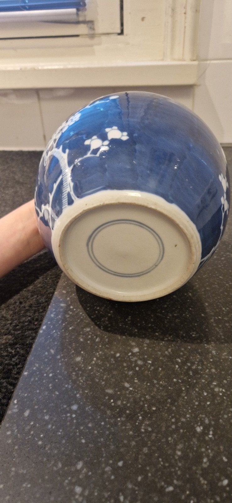 Antieke Chinese Gemberpot en Vaas - Blauw en Wit Porselein, Ophalen