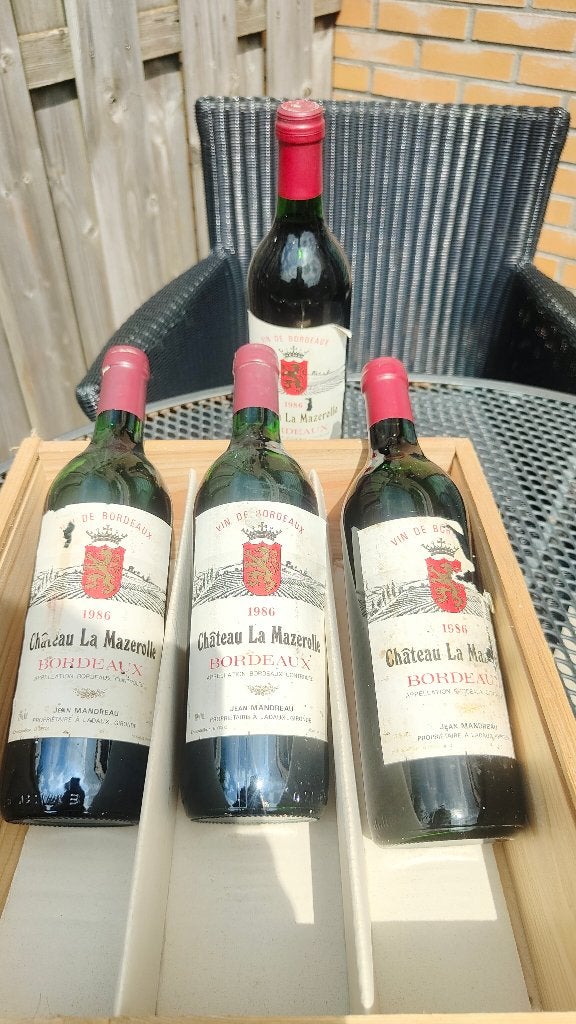 4 x Chateau La Mazerolle 1986, Frankrijk, Nieuw, Ophalen of Verzenden, Rode wijn