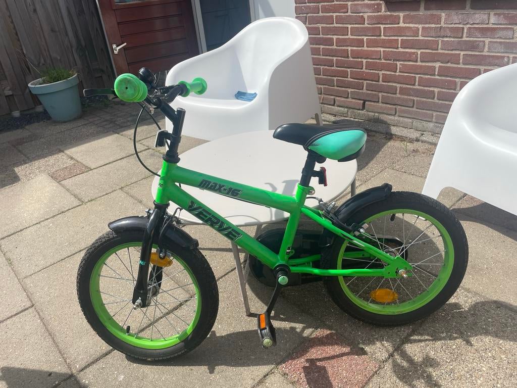 16 inch jongensfiets - Groen - MAX-16 VERVE, Fietsen en Brommers, Fietsen | Heren | Herenfietsen, Terugtraprem, Gebruikt, Minder dan 49 cm