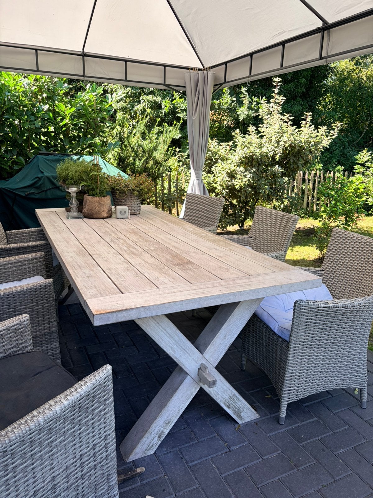 Mooie Tuin tafel, Ophalen, Gebruikt, Rechthoekig, Hout