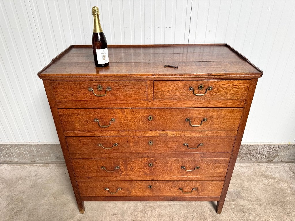 Antieke Engelse GROTE LADEKAST papierkast tekeningenkast, Ophalen of Verzenden