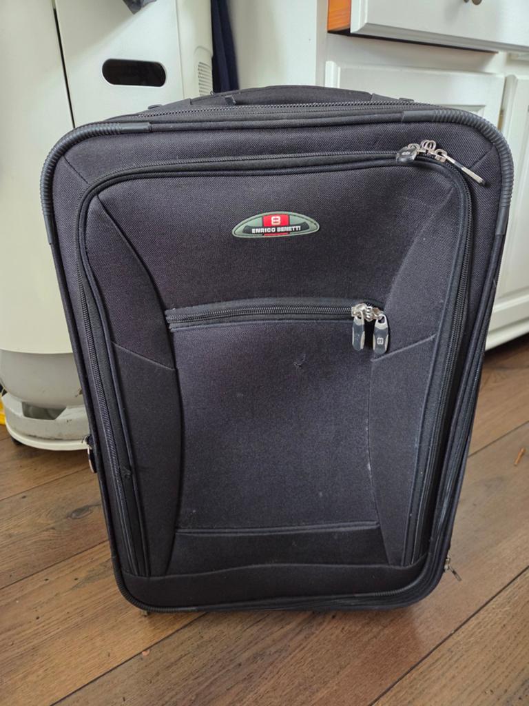 Enrico Benetti handbagage koffer - Zwart, Sieraden, Tassen en Uiterlijk, Koffers, Gebruikt, Overige materialen, Minder dan 50 cm