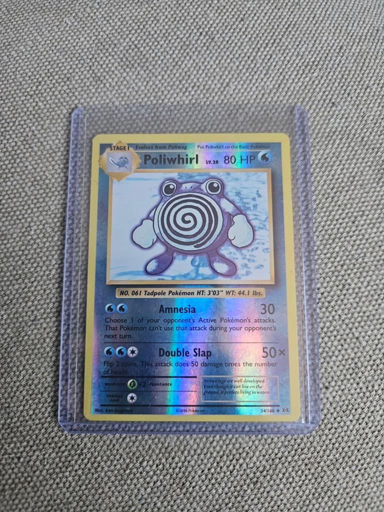 Poliwhirl Pokémon Kaart 2016 (Foil), Ophalen of Verzenden, Zo goed als nieuw, Losse kaart, Foil