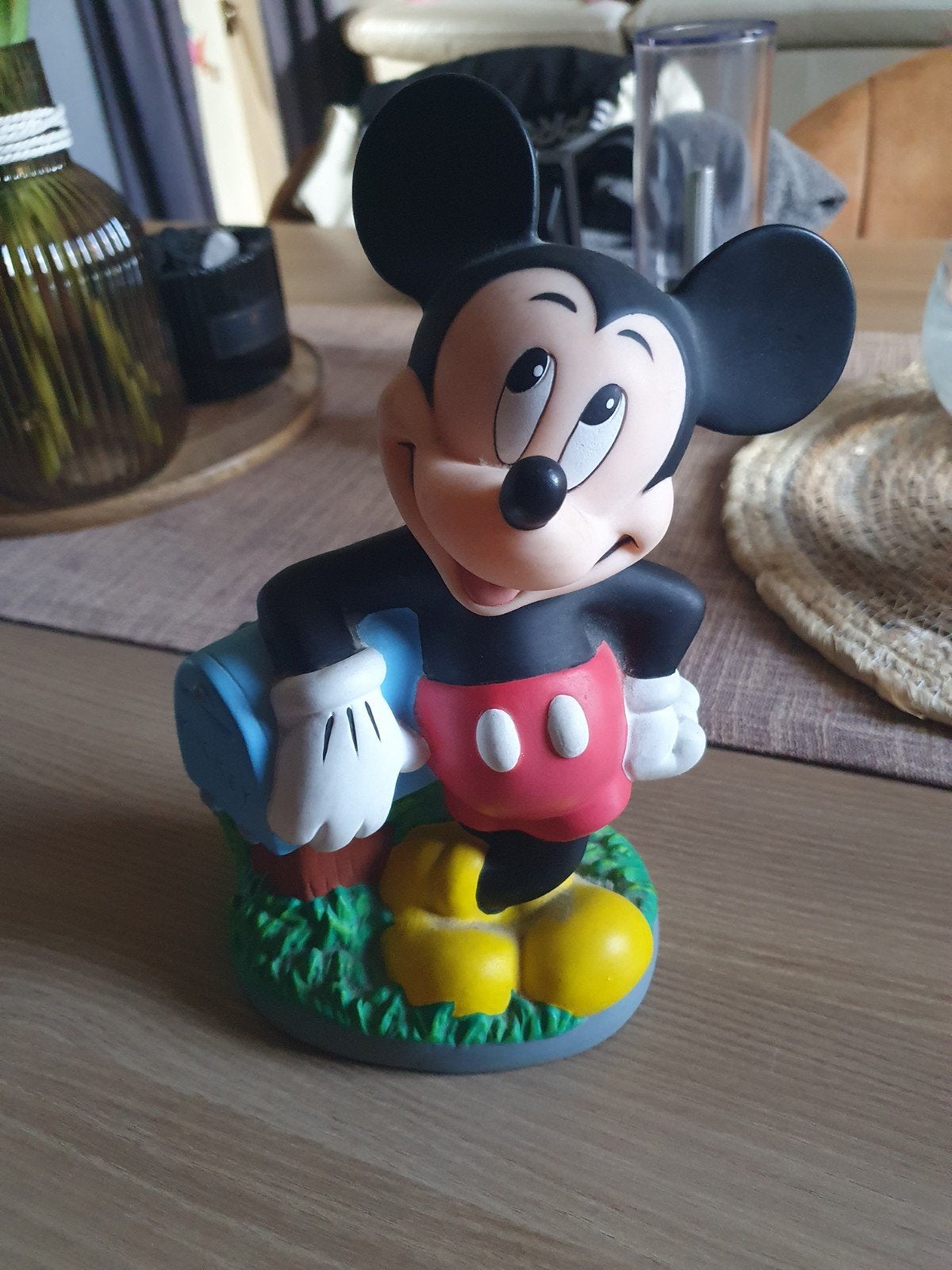 Mickey Mouse Spaarpot - Bullyland Disney, Verzamelen, Spaarpotten, Zo goed als nieuw, Strip- of Tekenfilmfiguur, Ophalen of Verzenden